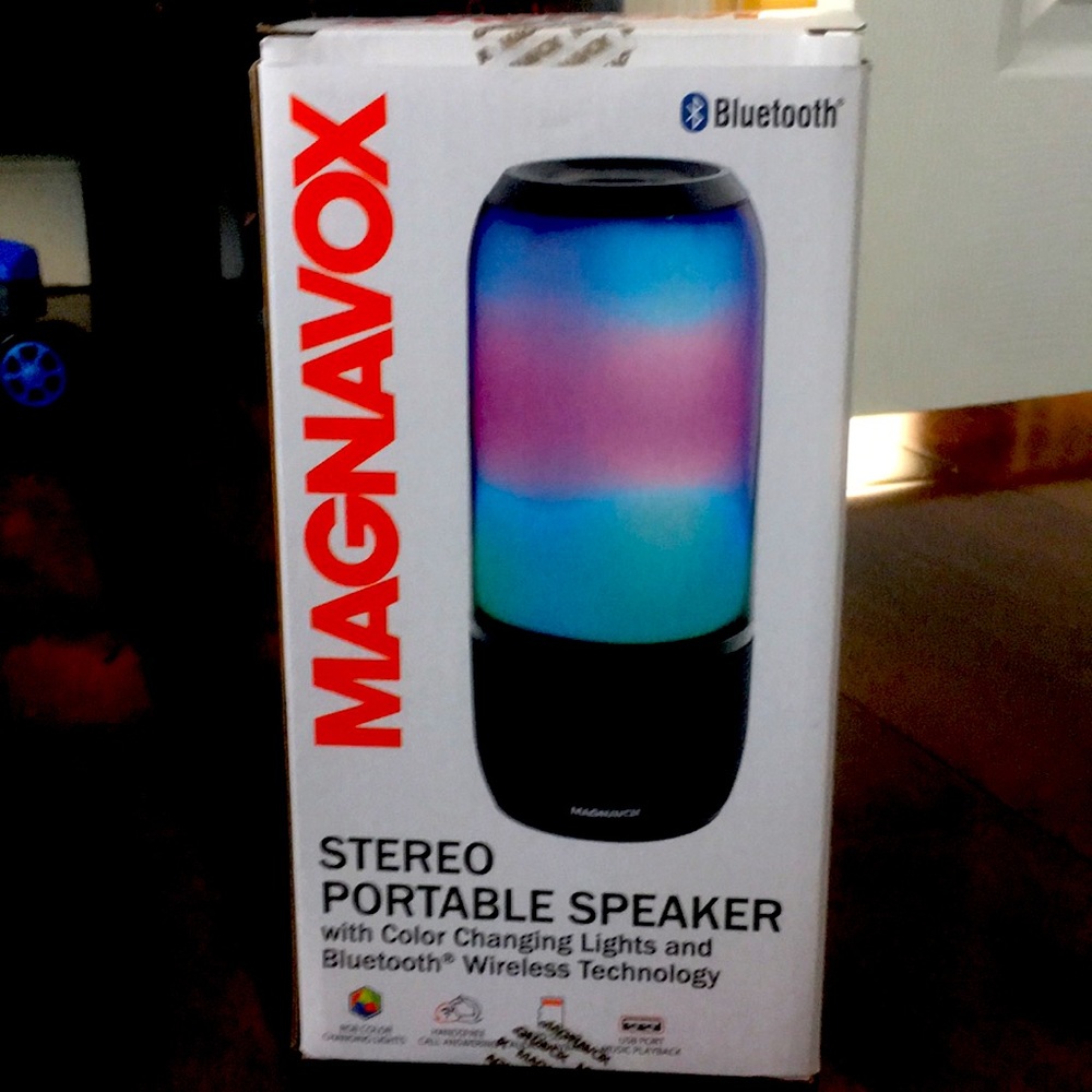Stereo portable light up speaker